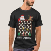 Vrolijk Schaken Kerstmis - Kerst Schaken T-shirt (Voorkant)