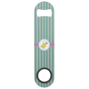 Vrolijk schattig baby kippepatroon speed flessenopener