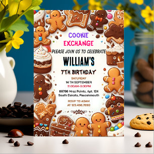 Vrolijk schattig eten Kinder Cookie Exchange 7e Ve Kaart