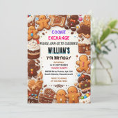 Vrolijk schattig eten Kinder Cookie Exchange 7e Ve Kaart (Staand voorkant)