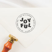 Vrolijk Schattige Modern Rond Kerstmis Familie Adr Rubberstempel