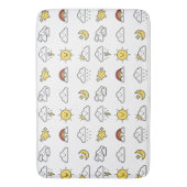 Vrolijk Schattige weericoon patroon Badmat (Voorkant Verticaal)