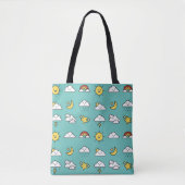 Vrolijk Schattige weericoon patroon Tote Bag (Voorkant)