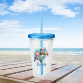 Vrolijk schildpad ontwerp acryl drinkbeker