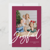 Vrolijk Schrift Foto  Feestdagenkaart (Voorkant)