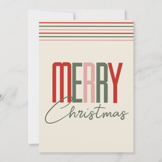 Vrolijk script Foto Kerstmis Feestdagenkaart (Achterkant)