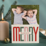 Vrolijk  script Foto Kerstmis Feestdagenkaart<br><div class="desc">Maak van jou deze Merry  script Photo Christmas Holiday Kaart voor het kerstseizoen. DM als je hulp nodig hebt!</div>