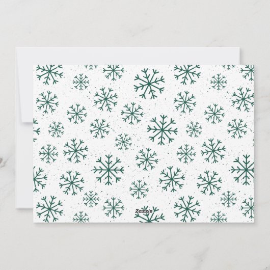 Vrolijk Script Groen Kerstmis 6 Fotocollage Feestdagenkaart (Achterkant)