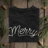 Vrolijk script typografie minimalistisch Kerstmis T-shirt