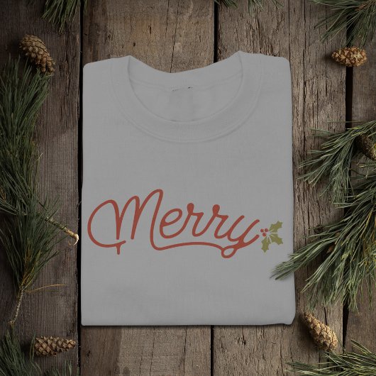 Vrolijk script typografie minimalistisch Kerstmis Trui