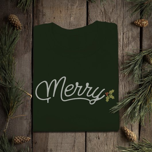 Vrolijk script typografie minimalistisch Kerstmis Trui