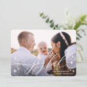 Vrolijk script vakantie fotokaart feestdagenkaart (Staand voorkant)