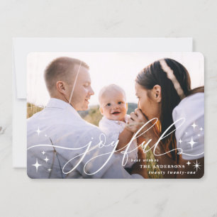 Vrolijk script vakantie fotokaart feestdagenkaart