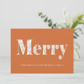 Vrolijk Sinaasappel Wervelt Geen Foto Kerst Feestdagenkaart (Staand voorkant)