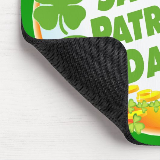 Vrolijk Sint Patrick's Dag. Muismat (Hoek)