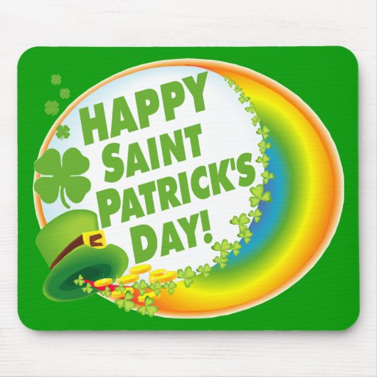 Vrolijk Sint Patrick's Dag. Muismat (Voorkant)
