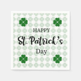 Vrolijk Sint Patrick's Dag Shamrock Napkin. Servet