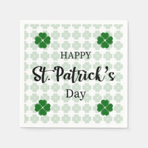 Vrolijk Sint Patrick's Dag Shamrock Napkin. Servet