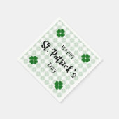 Vrolijk Sint Patrick's Dag Shamrock Napkin. Servet (Hoek)