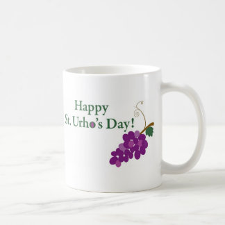 Vrolijk Sint Urho's Dag. met druiven Koffiemok