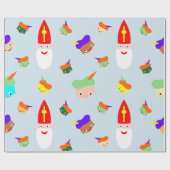 Vrolijk Sinterklaas pakpapier (Vlak)