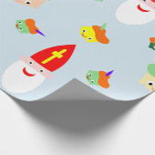 Vrolijk Sinterklaas pakpapier (Hoek)