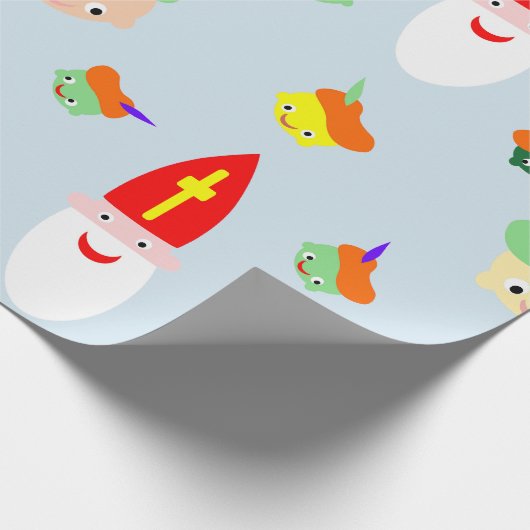 Vrolijk Sinterklaas pakpapier (Hoek)