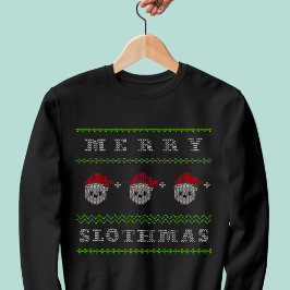 Vrolijk Slothmas Grappig Lelijk Kerst Sweatshirt