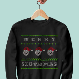Vrolijk Slothmas Grappig Lelijk Kerst Sweatshirt
