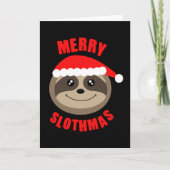 Vrolijk Slothmas Luiaard Kerstgroet kaart (Voorkant)