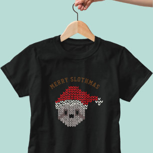 Vrolijk Slothmas Santa Sloth Schattigee Kerstvakan T-shirt