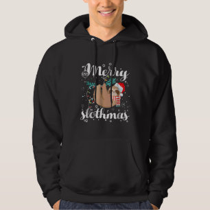 Vrolijk Slothmas T Kerstmis Pyjama voor Sloth T Hoodie