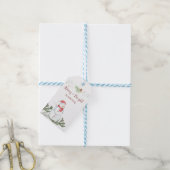 Vrolijk sneeuwpopje Kerstmis Cadeaulabel (Met Touw)