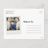 Vrolijk Sneeuwval Collectie Foto Briefkaart Rood (Achterkant)