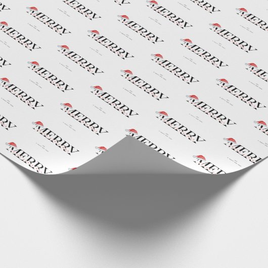 Vrolijk sober kerst en gelukkig nieuwjaar Kerstmis Cadeaupapier (Hoek)