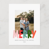 Vrolijk speels levendig kerstontwerp feestdagenkaart (Voorkant)