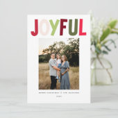 Vrolijk speels levendig kerstontwerp feestdagenkaart (Staand voorkant)