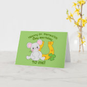 Vrolijk St. Patrick's Birthday voor mij! Kaart (Gele Bloem)
