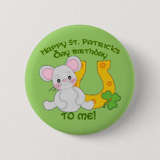 Vrolijk St. Patrick's Birthday voor mij! Ronde Button 5,7 Cm (Voorkant)