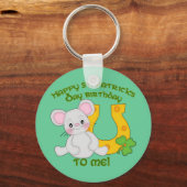 Vrolijk St. Patrick's Birthday voor mij! Sleutelhanger (Voorkant)