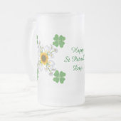 Vrolijk St. Patrick's Dag. Omslag met Calla Matglas Bierpul (Voorkant links)