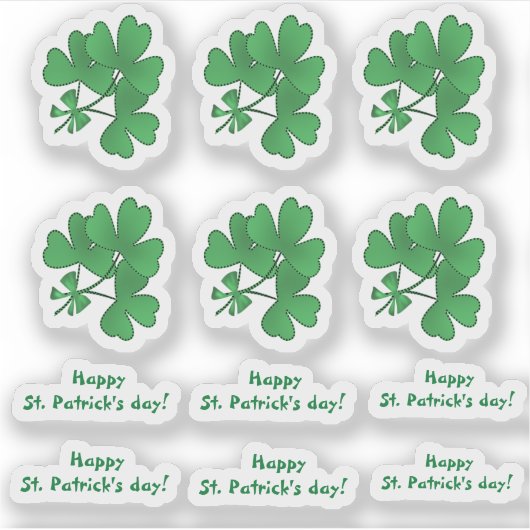 Vrolijk St. Patrick's dag. Sticker (Voorkant)