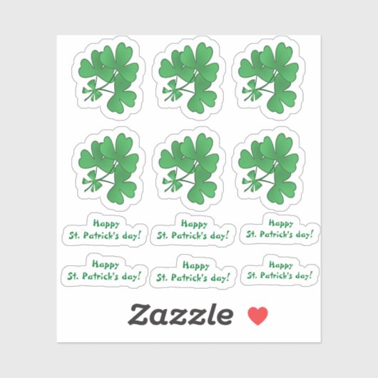 Vrolijk St. Patrick's dag. Sticker (Vel)