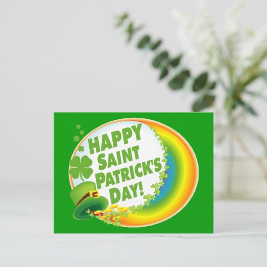 Vrolijk St. Patrick's Day. Briefkaart (Staand voorkant)