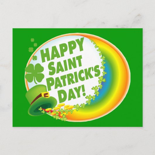 Vrolijk St. Patrick's Day. Briefkaart (Voorkant)