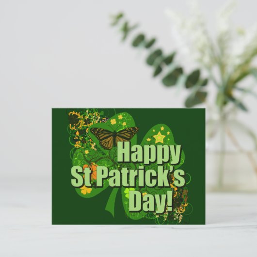 Vrolijk St. Patrick's Day. Briefkaart (Staand voorkant)