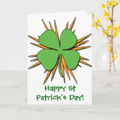 Vrolijk St Patrick's Day. Kaart (Gele Bloem)