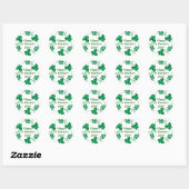 Vrolijk St. Patrick's Day. pols Ronde Sticker (Vel)