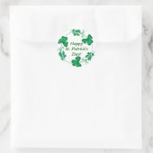 Vrolijk St. Patrick's Day. pols Ronde Sticker (Tas)