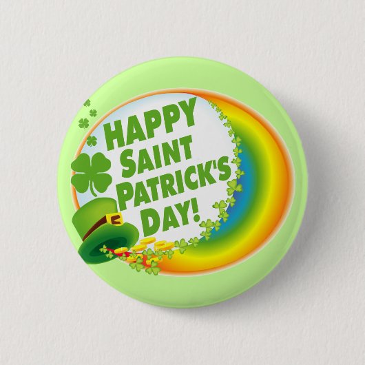 Vrolijk St. Patrick's Day. Ronde Button 5,7 Cm (Voorkant)